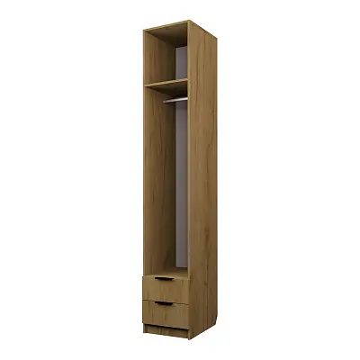 картинка Шкаф ЭКОН распашной 1 дверный с 2-мя ящиками со штангой с зеркалом от магазина КУПИ КУПЕ